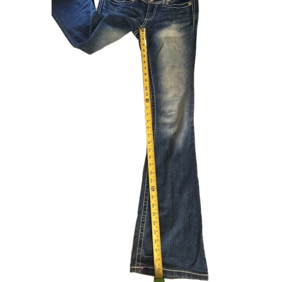 Vanity Flare Jeans 2000s Y2K Light Wash 25W (SZ S) Vintage Streetwear Denium - Picture 6 of 13